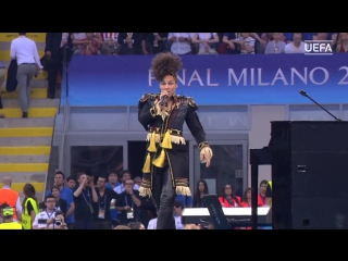 Performance of alicia keys at san siro stadium (before the uefa champions league final, milan, )