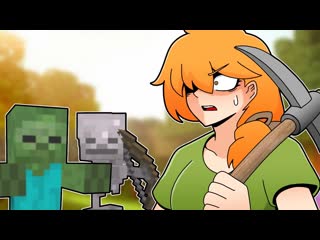 Minecraft alex battle animation