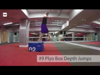 Top 10 plyo box exercises (drills workout) plyometrics box jumps training