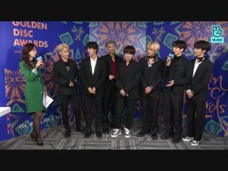 190106 bts backstage interview @ 33rd golden disc awards day 2