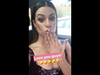 Lea headed to the emmys via glamour’s instagram stories (september 17, 2017)