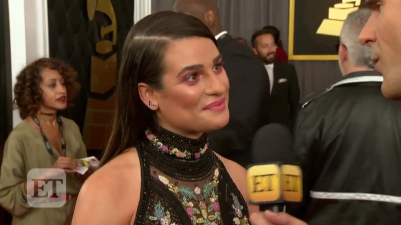 Exclusive lea michele adorably gushes over meeting celine dion at the grammys im the biggest …