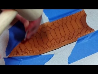 Knife making how to make a hunting knife 7 blade tooled snake skin leather sheat (1)