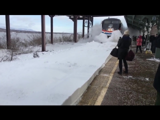 Amtrak snow mo collision