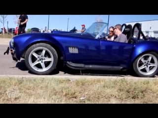 Driver crashes classic car into curb shelby cobra wreck