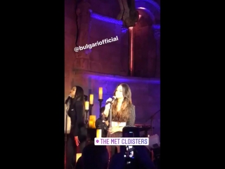 Demi lovato performing at the met cloisters in new york city, ny october 20