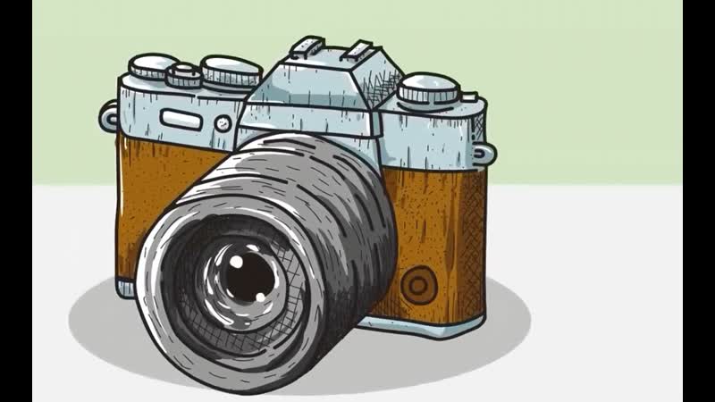How to draw vintage camera in adobe illustrator using wacom bamboo