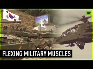 South korea holds live fire & military maneuvers