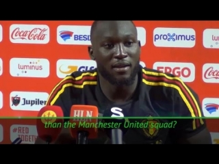 Romelu lukaku produces priceless reaction when asked whether belgium or man united are better