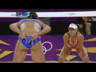 Women's beach volleyball preliminary phase sui v gre | london 2012 olympics