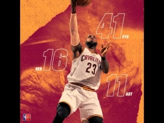 Lebron james triple double vs pacers 41 pts, 16 rebs, 11 assists, clutch!