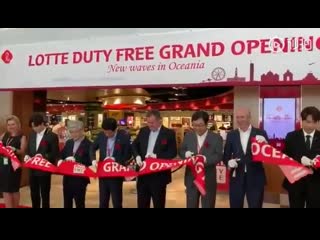 190325 kai and suho for lotte duty free grand opening