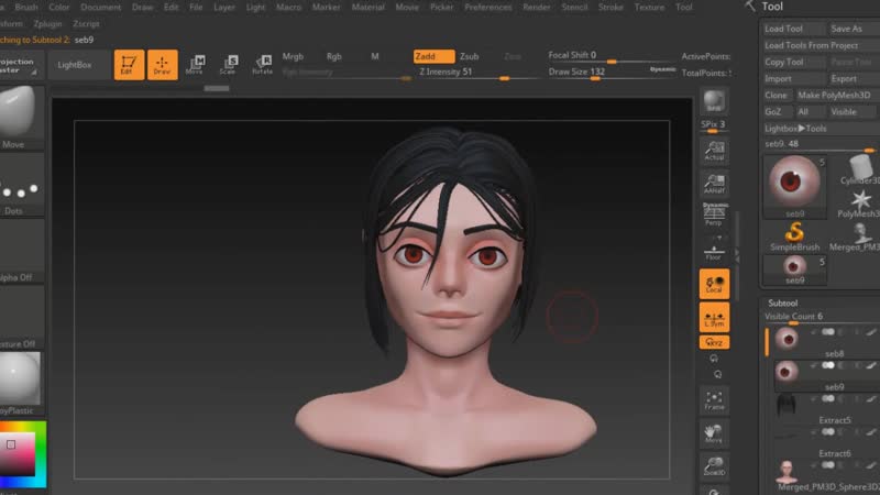 Sebastian zbrush sculpting timelapse