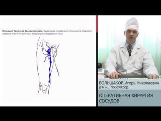 Оперативная хирургия сосудов