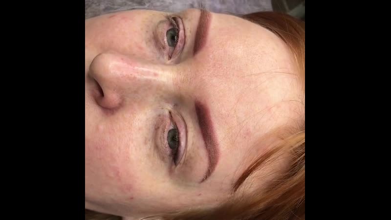 Пудровые брови и теневая межресничка