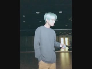 From bts 190210 taehyung hehehe turned the practice room into a karaoke room