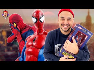 Папа роб и распакоа фигурки spider man от dimond select toys! человек паук вернулся!