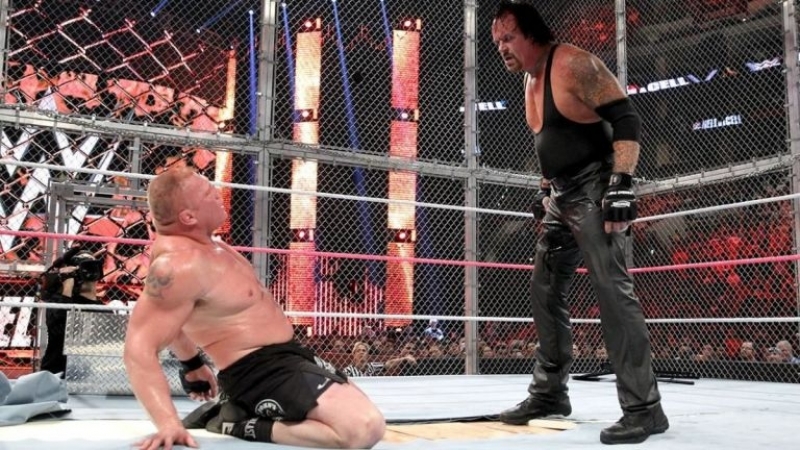 (wwe mania) hell in a cell 2015 brock lesnar vs the undertaker ( hell in a cell match)