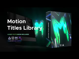 Motion titles library animated text package