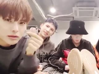 Junhees kissy hearts and finger gunsthe sound effects hes making with his mouth