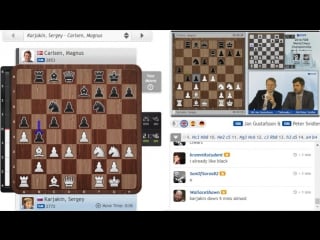 2016 fide world chess championship magnus carlsen vs sergey karjakin tie break, p1