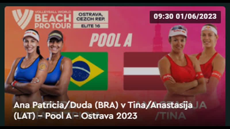 Ana patricia/duda (bra) v tina/anastasija (lat) pool a ostrava 2023