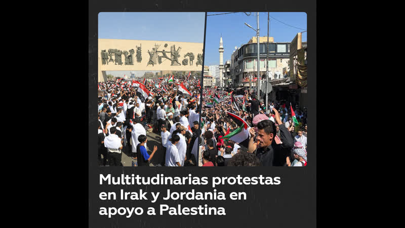 Múltiples manifestaciones en jordania e irak en apoyo a palestina