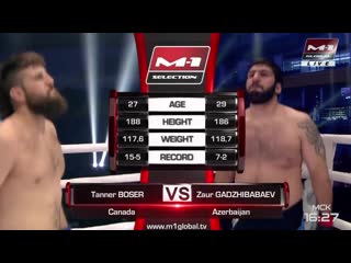 M 1 challenge 101 заур гаджибабаев таннер босер