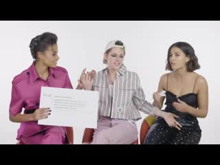Kristen stewart, naomi scott, and ella balinska answer the webs most searched questions wired