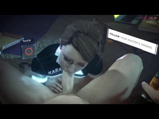 Kara oral sex; minet; blowjob; deepthroat; facefuck; cumshot; swallow cum; 3d sex porno hentai; [detroit become human]