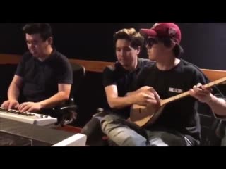 Димаш құдайберген 'just for fun ))) with greatest @gaissin and greatest @tanatsadenov1993'