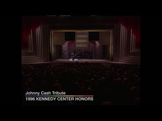 Kris kristofferson, lyle lovett, emmylou harris (johnny cash tribute) 1996 kennedy center honors