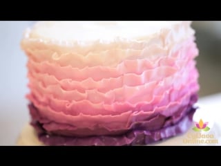 How to make an ombre ruffle cake cake tutorials