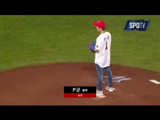 [show cut] 160422 sangdo p goon b joo @ probaseball [kbo리그] 애국가부터 시구 시타까지 멋진 모습의 아이돌 탑독