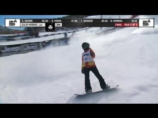 Julia marino wins womens snowboard slopestyle gold at x games aspen 2017