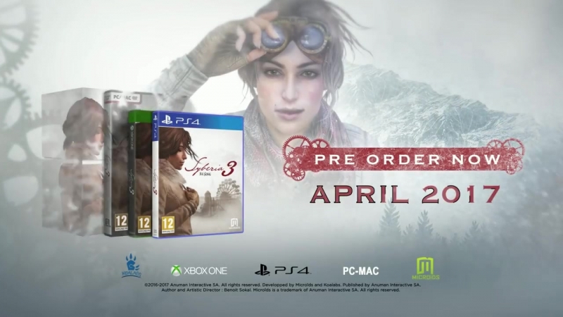Syberia 3 exclusive trailer