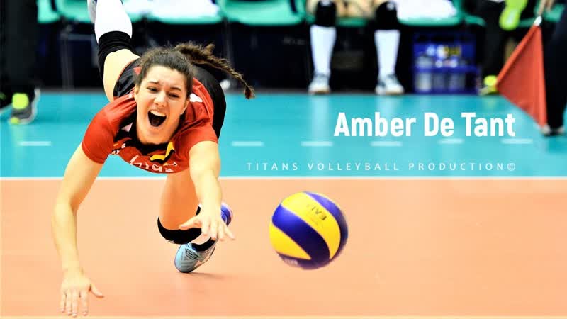 Amber de tant amazing belgium libero crazy volleyball actions digs saves