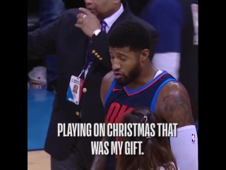 The best moments of paul george wired in oklahoma city thunder home #nbaxmas action!