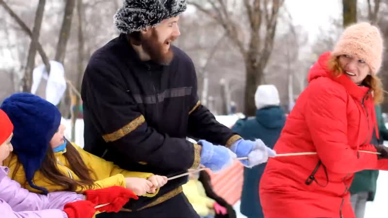 Богатырские забавы перетягивание каната