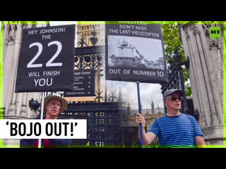 ‘get boris out!’ protesters demand johnson's resignation