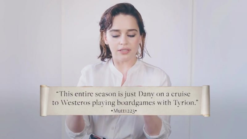 Эмилия кларк читает абсурдные фанатские теории