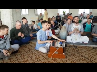 Some nice kirtan from bhakta radha raman in the new barnaul temple in siberia