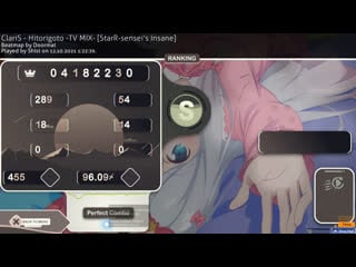 Shist's playing claris hitorigoto tv mix [starr sensei's insane] | 96,09% | x455/455 | 104 pp