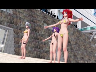 [mmd] undead enemy patchouli,sakuya,meiling [r 18]