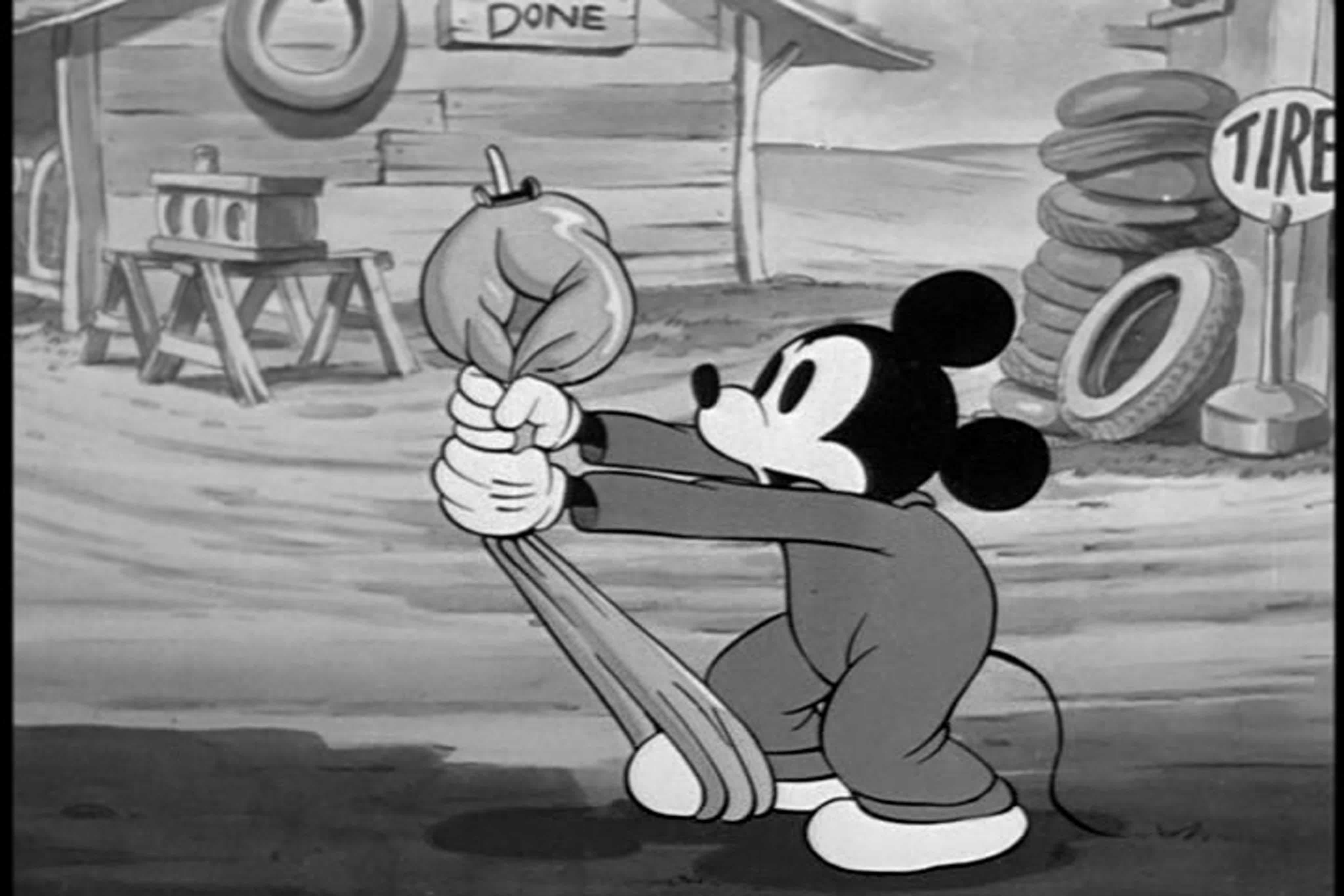 1935 03 16 [dd]+[goofy]+[mm] mickeys service station) (черно белый) - BEST  XXX TUBE