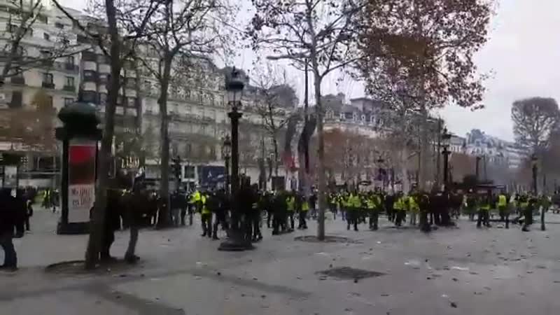 Стрельба в протестующих резиновыми пулями