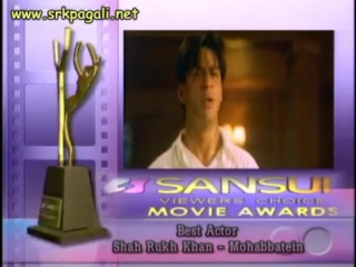 Sansui 2000 2001 best actor mohabbatein