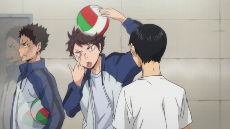 Vahaikyuu║иваизуми хадзуми, ойкава тоа, тсукишима кей и кагеяма токо озвучка