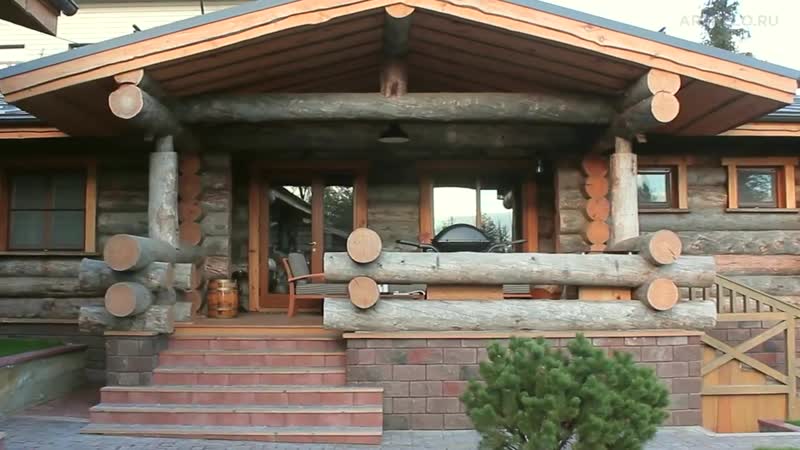 Банно гостевой комплекс на участке с уклоном