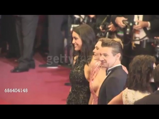 Jeremy renner, julia jones, elizabeth olsen, tpornr and nicole sheridan at 'wind river' premiere, cannes film festival,